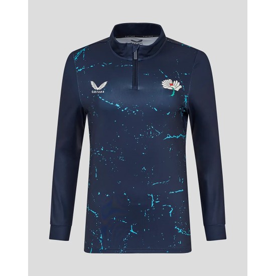 Womens Yorkshire Graphic Performance 1/4 Zip Top Womens Yorkshire Graphic Performance 1/4 Zip Top