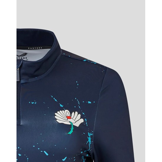 Womens Yorkshire Graphic Performance 1/4 Zip Top Womens Yorkshire Graphic Performance 1/4 Zip Top